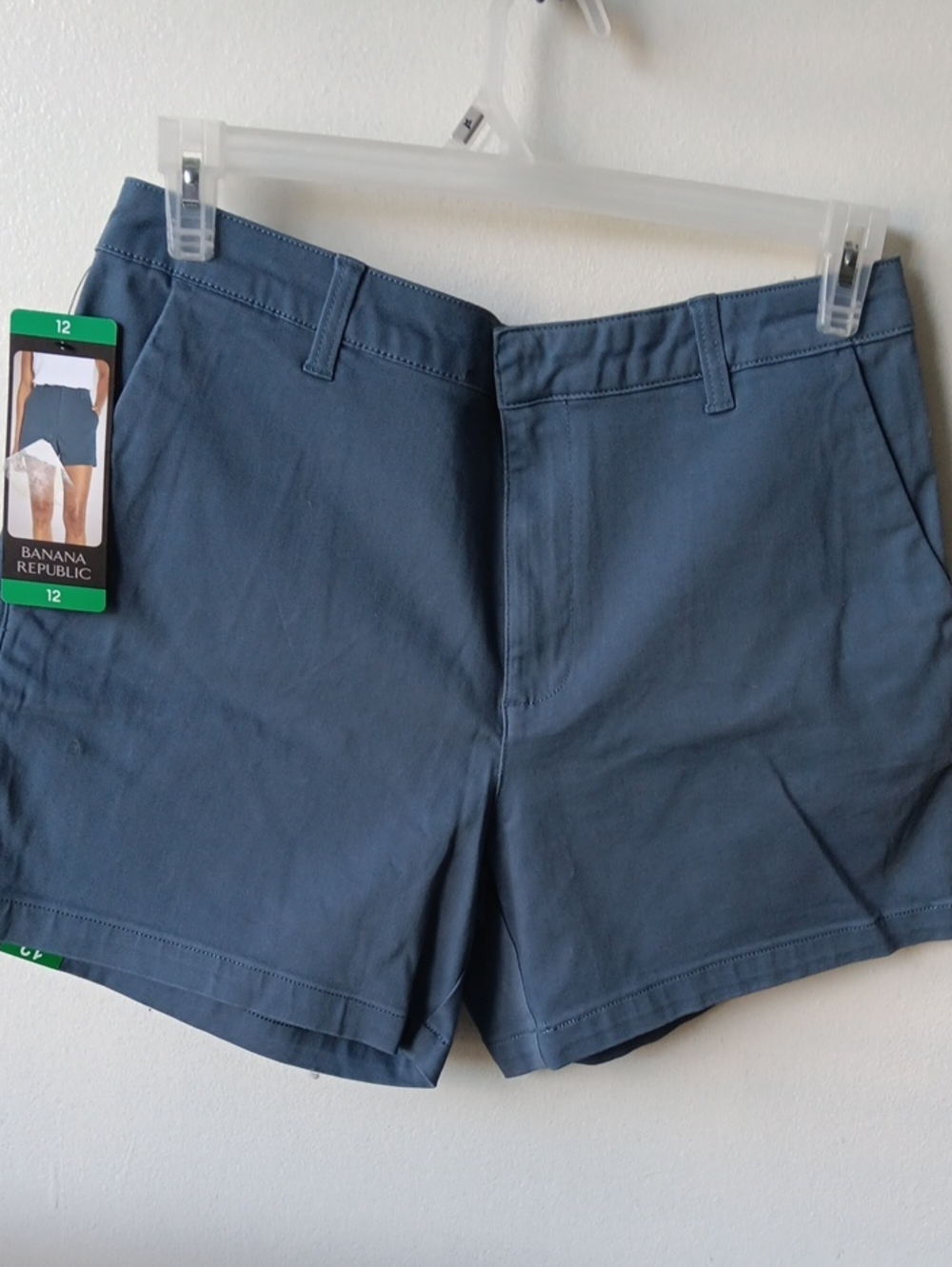 NWT Banana Republic Women's Slate-Blue Cotton Shorts